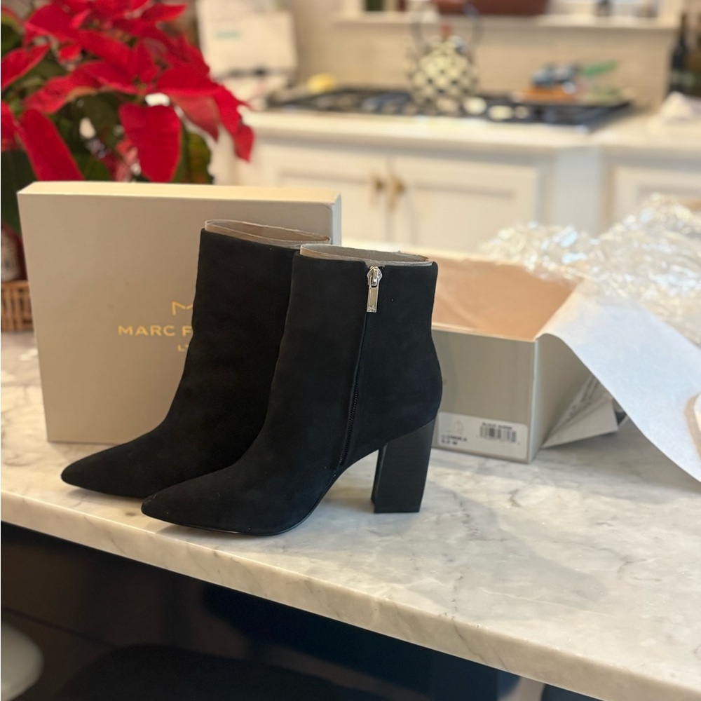Marc Fisher Black Heeled Boots